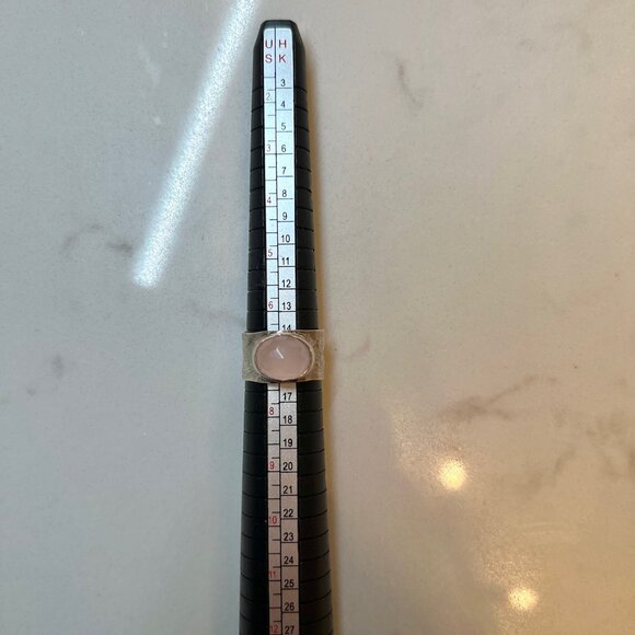 Vintage Rose Quartz Ring Sterling Silver - Picture 2 of 8